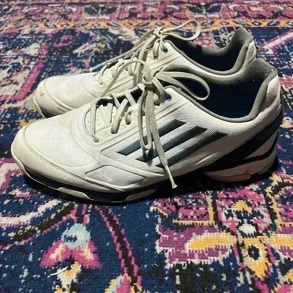 Adidas Adizero Sprint Web Spiked Golf Shoes White Q46690 Mens Size 10 - Picture 1 of 6